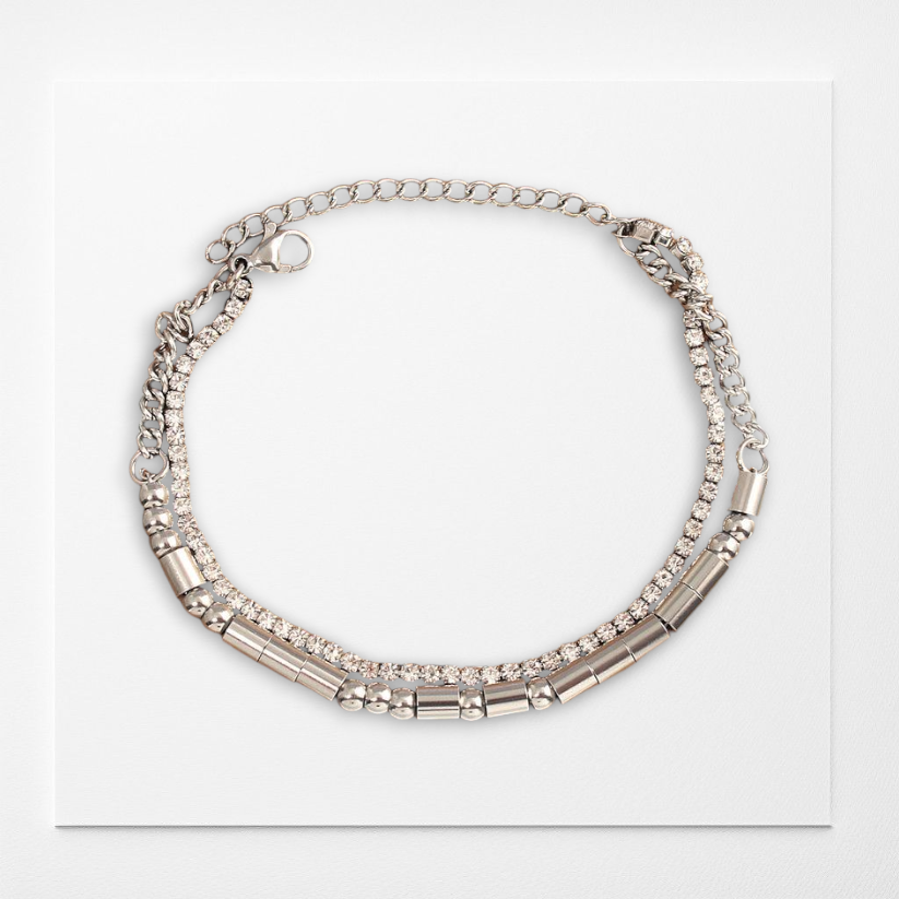 I Love You Morse Code Bracelet Stack