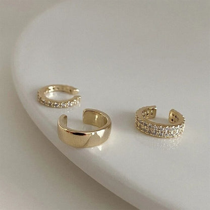 Elegant Ear Cuff Stack - Set of 3