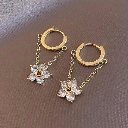 Crystal Floral Earrings