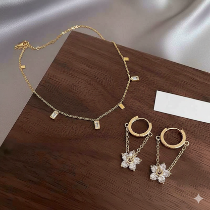 Crystal Floral Earrings