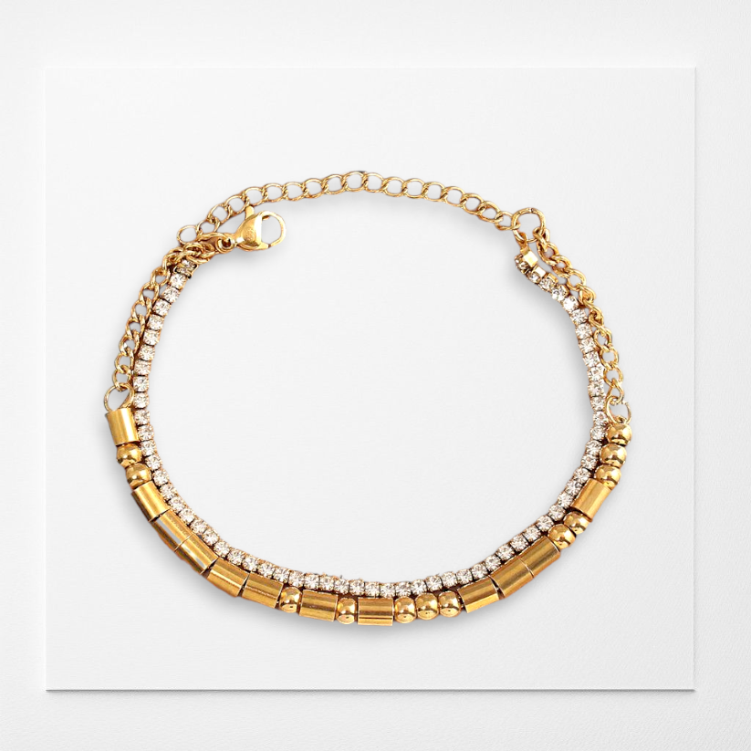 I Love You Morse Code Bracelet Stack