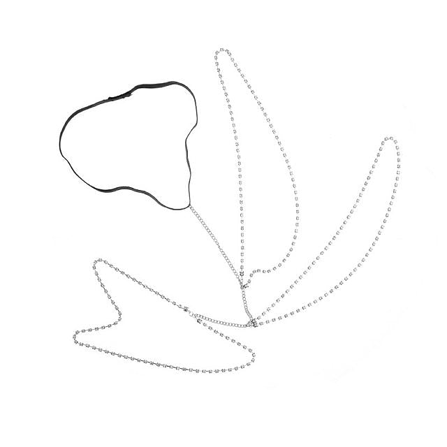 Layered Rhinestone Thigh Chain