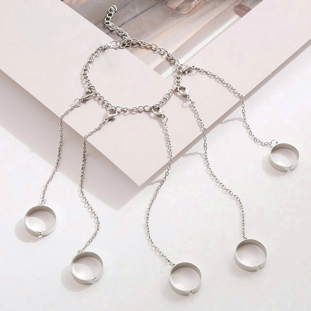 Punk Multi-Layer Chain Ring Bracelet – VIEZ