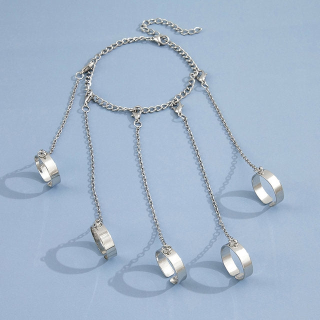 Punk Multi-Layer Chain Ring Bracelet – VIEZ
