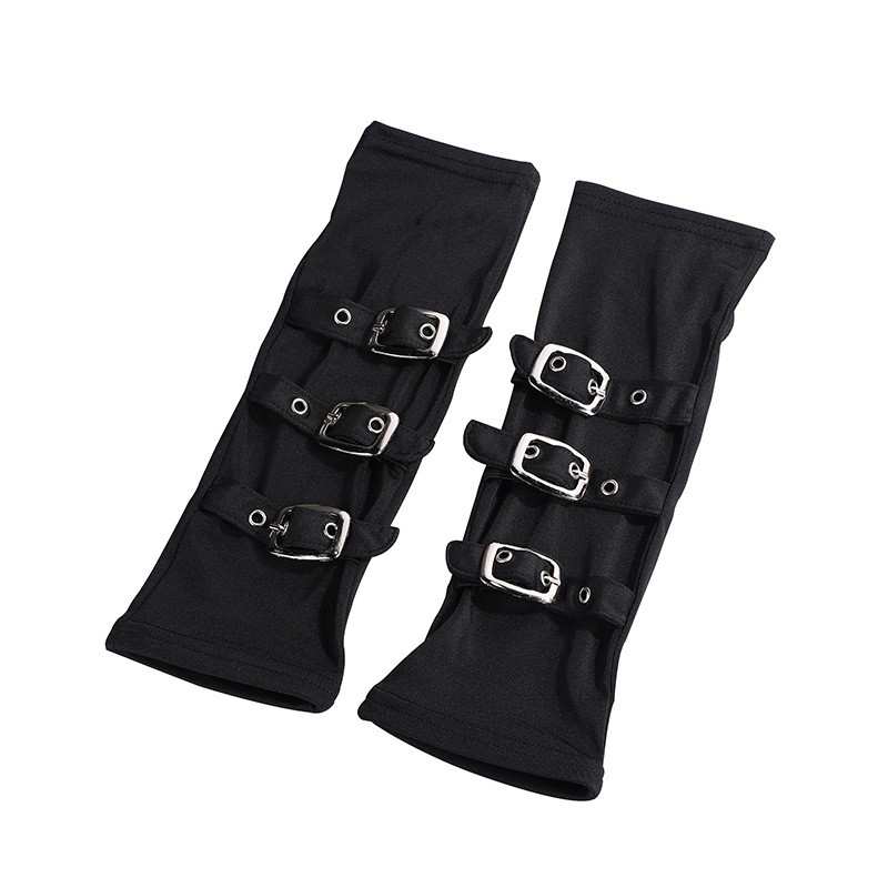Black Buckle Gloves