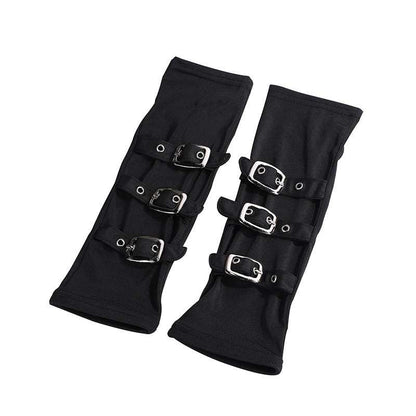 Black Buckle Gloves