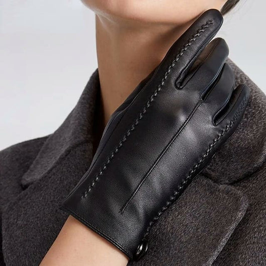 Black Luxe Leather Gloves