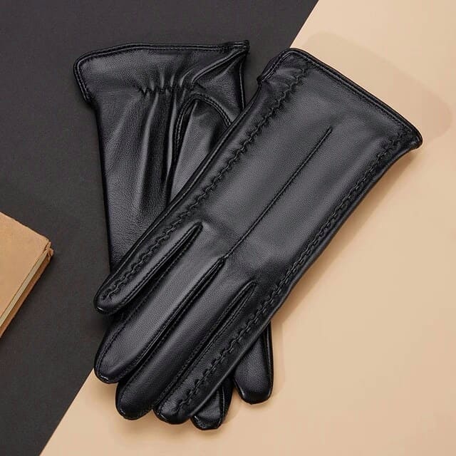 Black Luxe Leather Gloves