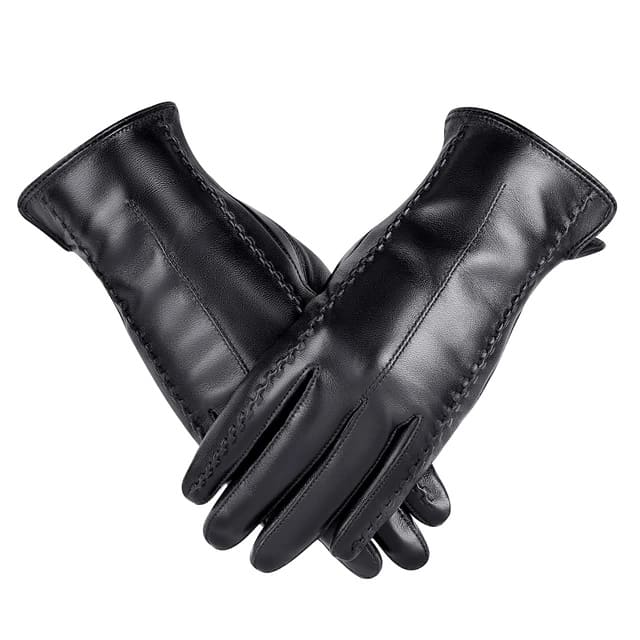 Black Luxe Leather Gloves