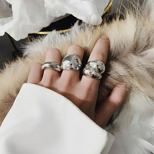 Chunky Chic Ring Stack - Set of 3