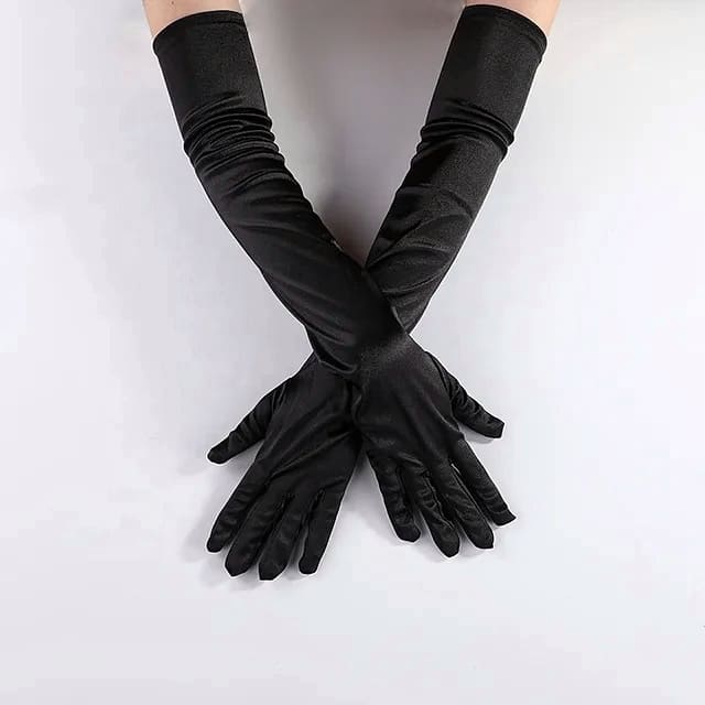 Elegant Opera Black Gloves