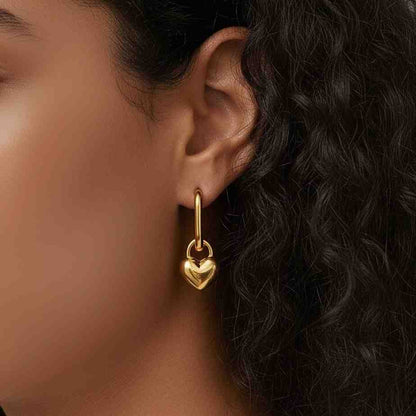 Heart Box Hoop Earrings
