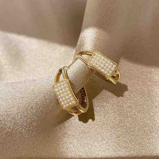 Pearl C Shaped Earrings