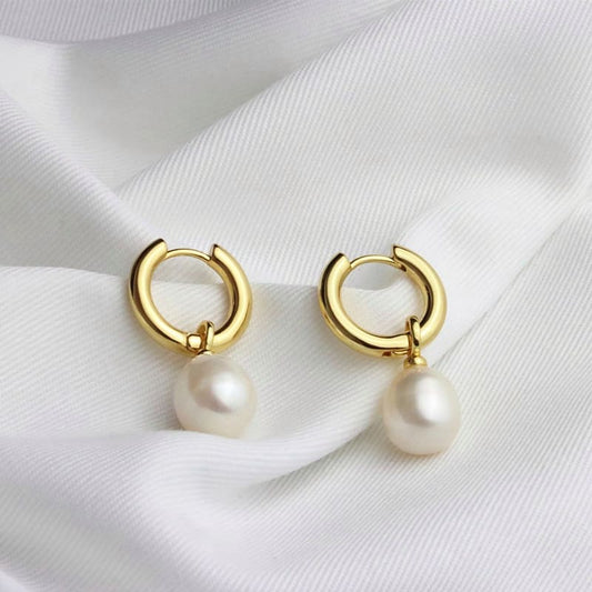 Detachable Pearl Drop Huggies