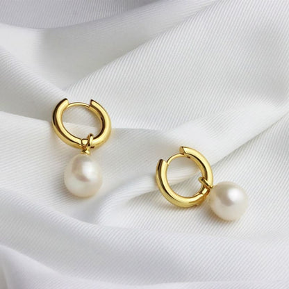 Detachable Pearl Drop Huggies