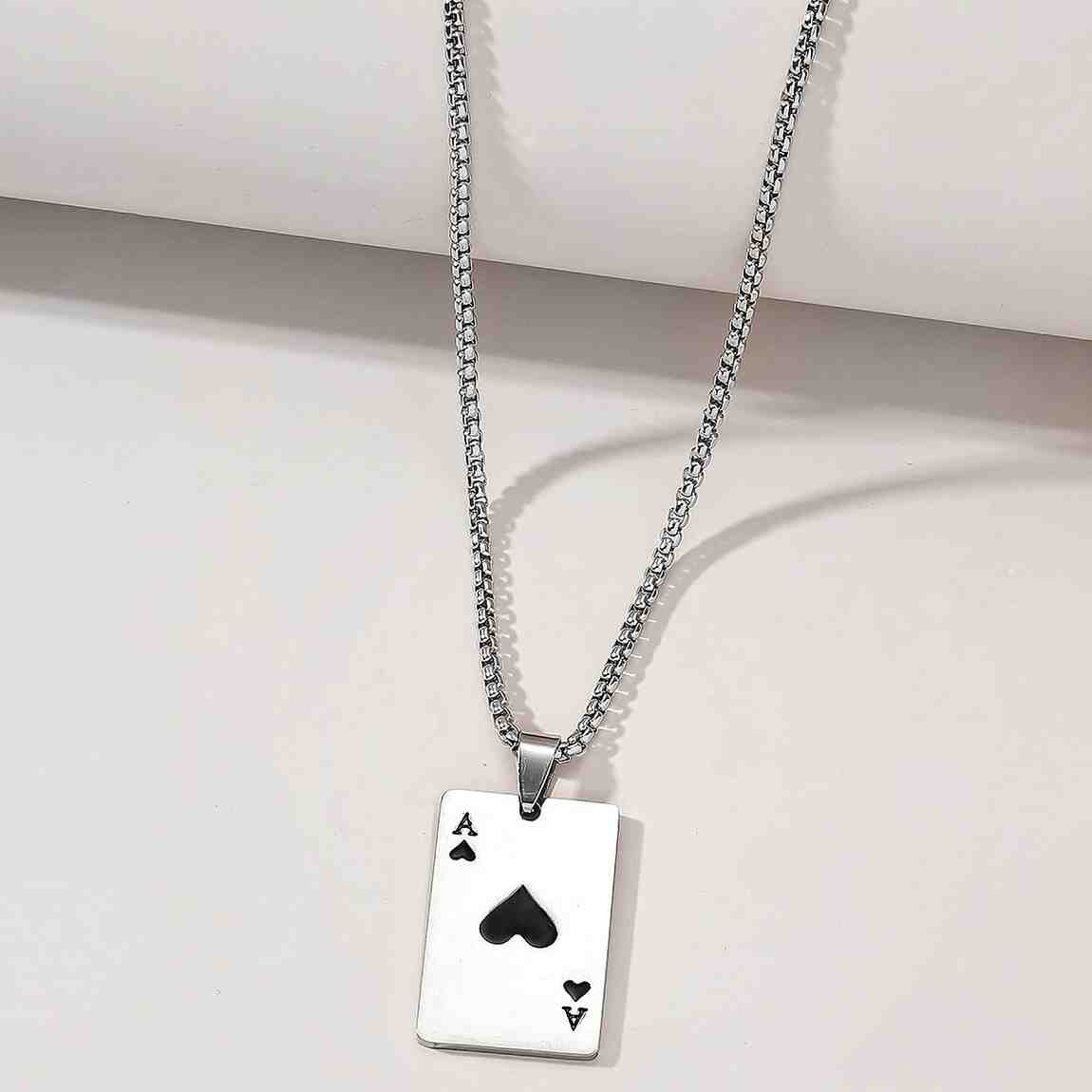 Silver Ace Necklace