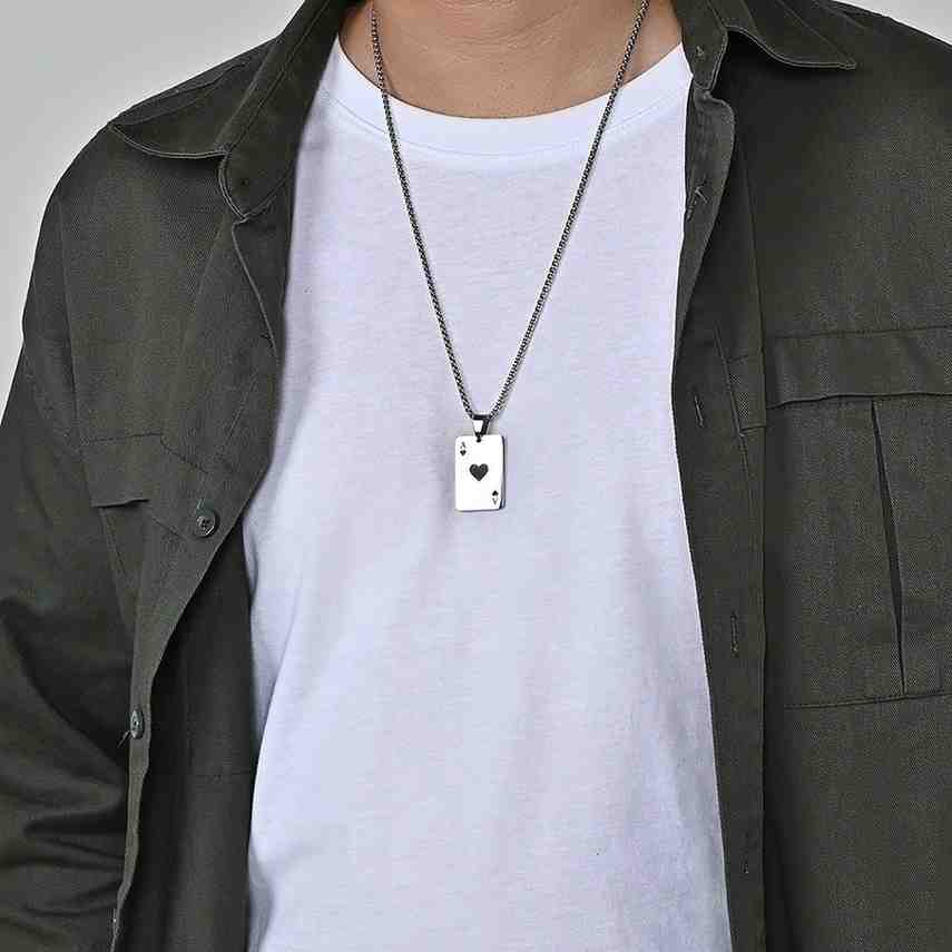 Silver Ace Necklace