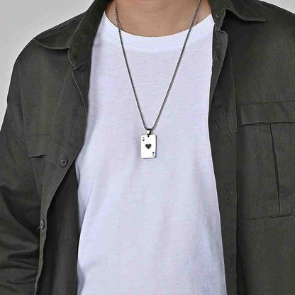 Silver Ace Necklace