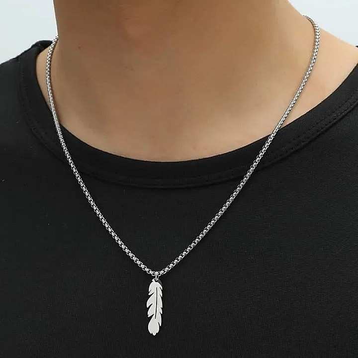 Silver Feather Necklace