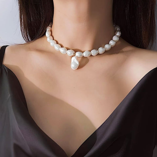 Statement Baroque Pearl Necklace