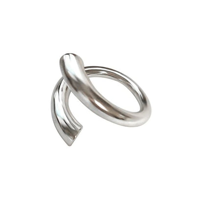 Chunky Statement Silver Ring Stack - Set of 2