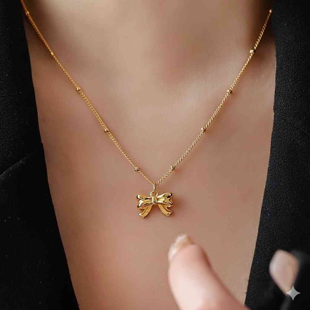 Dainty Bow Necklace