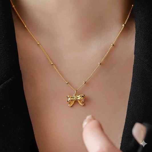 Dainty Bow Necklace