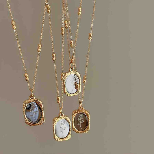 Inner Bloom Rose Mirror Necklace