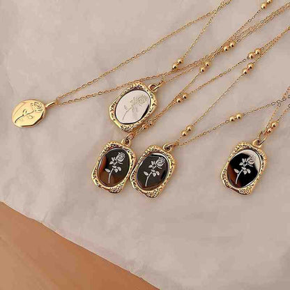 Inner Bloom Rose Mirror Necklace