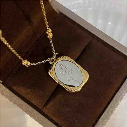 Inner Bloom Rose Mirror Necklace