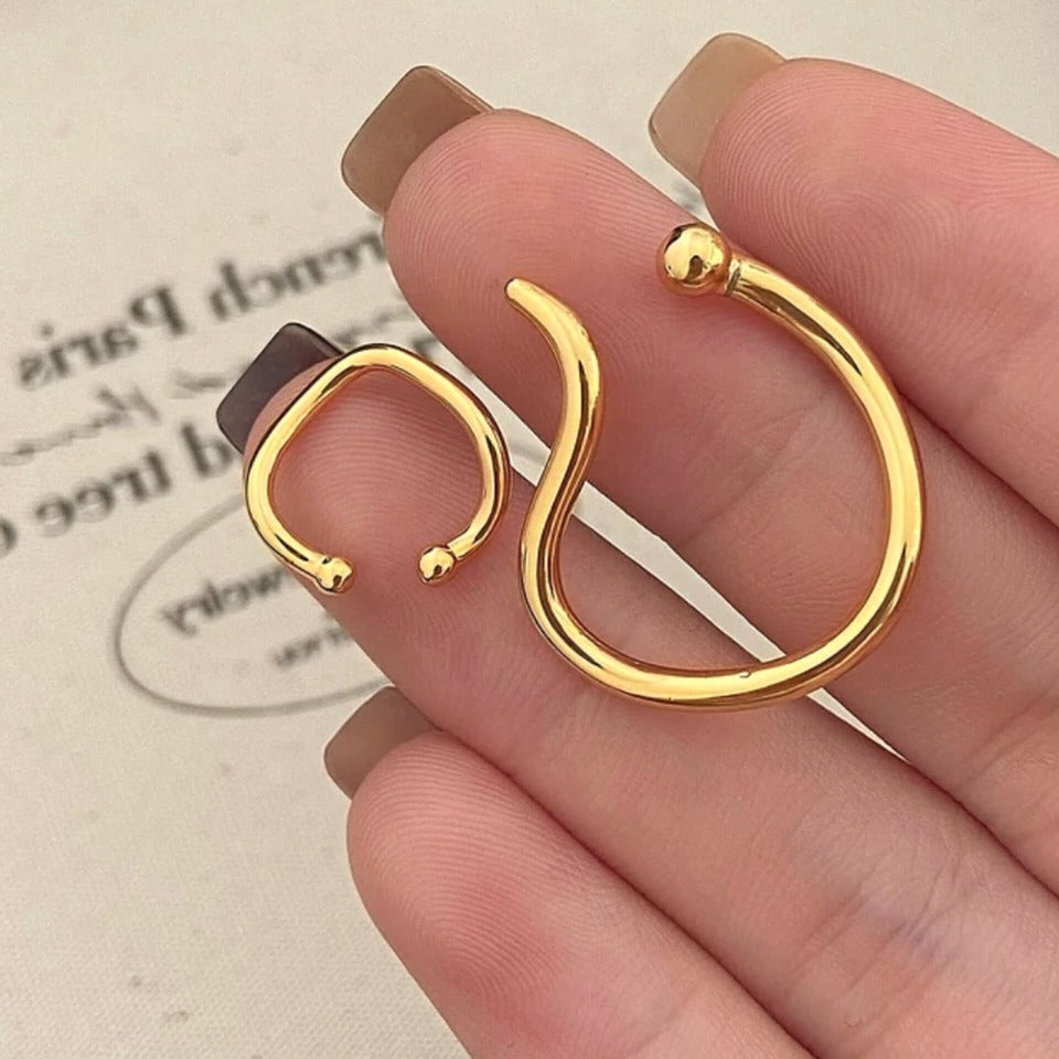 Irregular Ear Cuffs - Set of 2 | Non Pierced