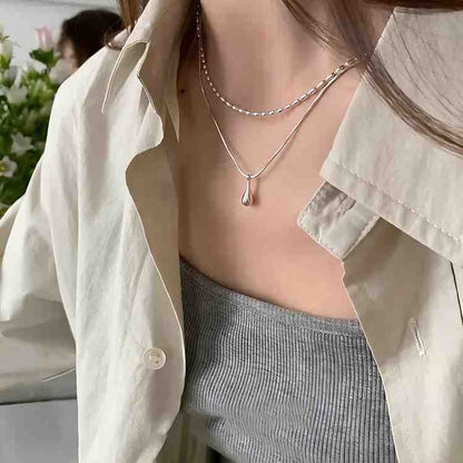 Resilience Water Drop Layered Necklace