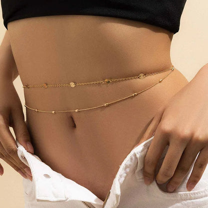 Bead & Sequin Waist Chain - Set of 2