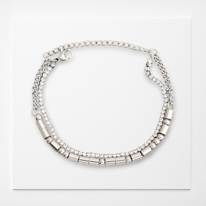 Keep Going Morse Code Bracelet Stack