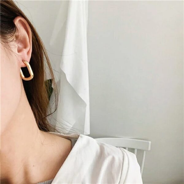 Box Hoop Earrings