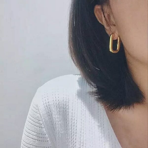 Box Hoop Earrings