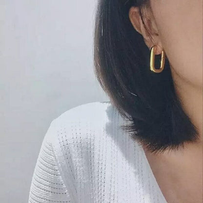 Box Hoop Earrings