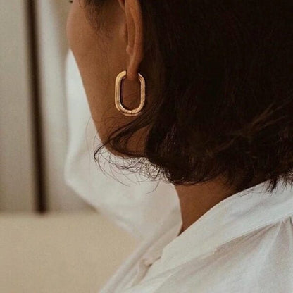Box Hoop Earrings