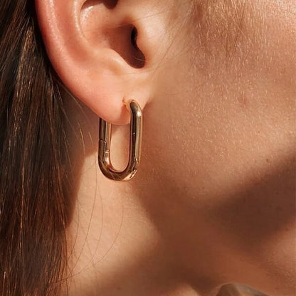 Box Hoop Earrings