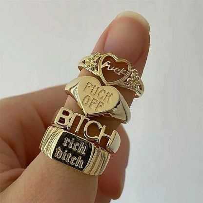 Slang Ring Stack - Set of 4