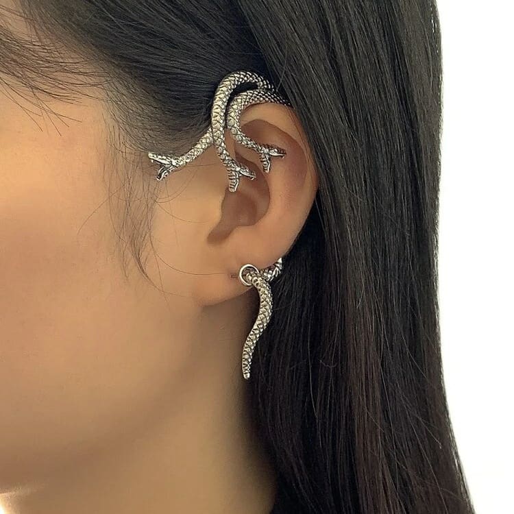 Tri Serpent Ear Climber