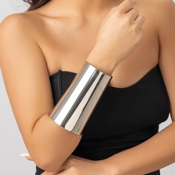 Bracelet - Statement Cleo Cuff - Silver