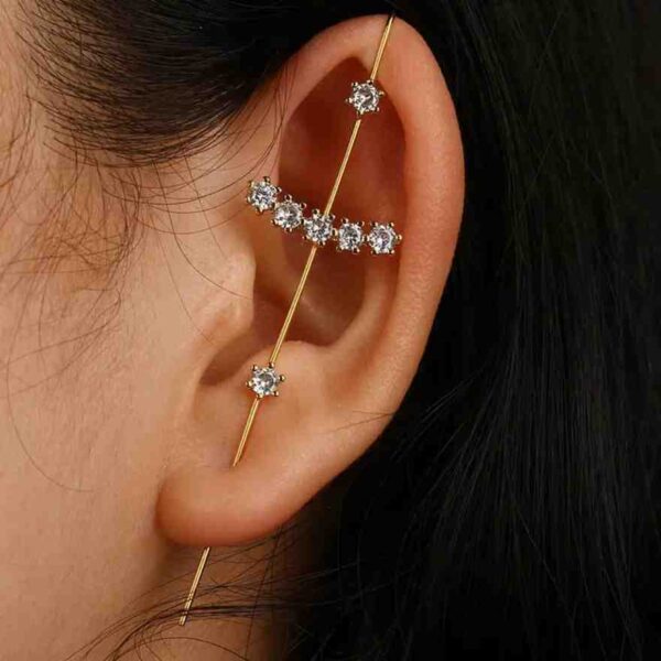Earrings - Rhinestone Crawler